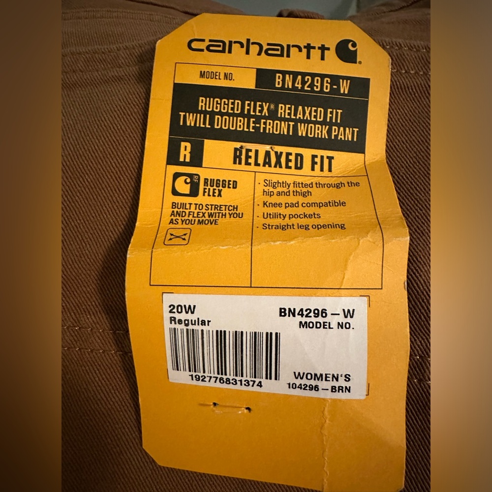 Women's Carhartt pants; New w/tags 20W